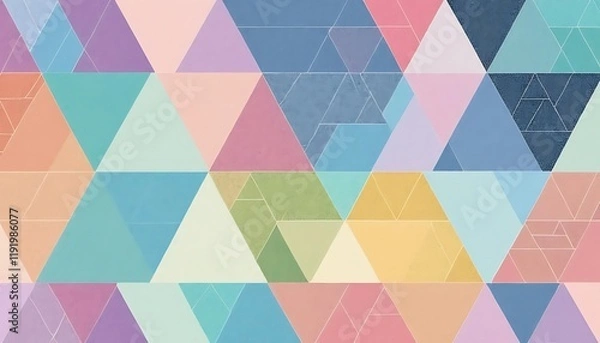 Fototapeta Pastel Triangle Pattern Abstract Geometric Design
