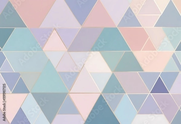 Fototapeta Pastel Triangle Geometric Abstract Art Design