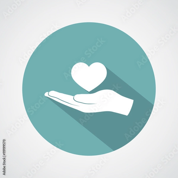 Obraz heart, hand  icon