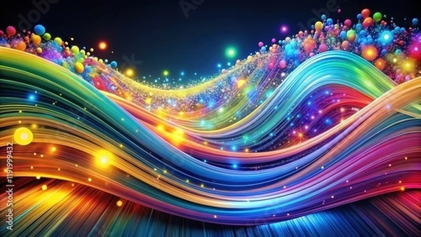 Obraz Surreal Data-Driven Marketing: Bright Abstract Visualization