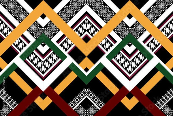 Fototapeta Geometric ethnic pattern seamless,Retro tribal vector , embroidery border seamless patterns.ethnic design, hipster backdrop, wallpaper Background, Design curtain, carpet ,fabric ,textile