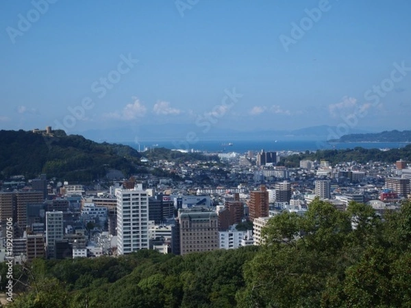 Fototapeta 松山城天守郭から見た松山市街地