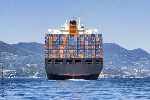 Fototapeta cargo container ship