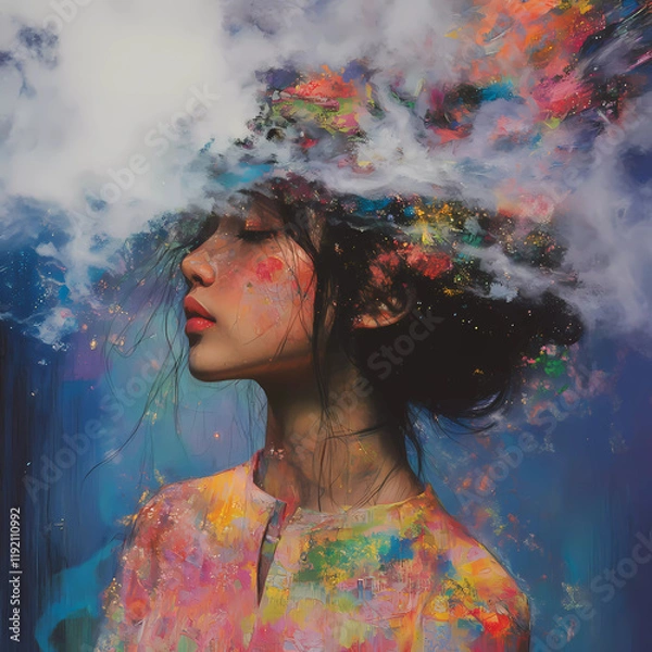 Fototapeta Generative AI Lo-Fi music picture	
