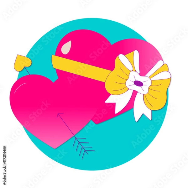Fototapeta heart with arrow
heart with ribbon 