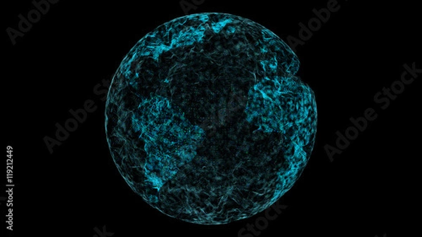 Fototapeta 3d Tech Earth