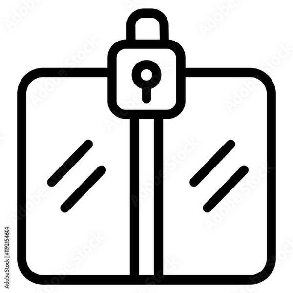 Obraz Door locked Line Icon