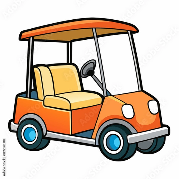 Fototapeta golf cart vector