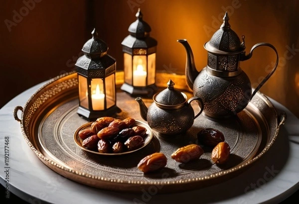 Obraz tea with dates