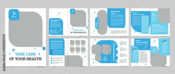 Obraz medical healthcare brochure design template
