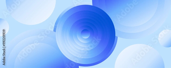 Obraz Blue Gradient circles Background