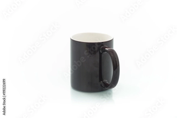 Obraz cups for sublimation of different shapes and colors on a white background