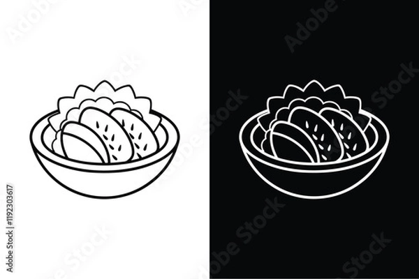 Fototapeta Fajitas  icon vector on White Background ,Vector Art Illustration on white background.