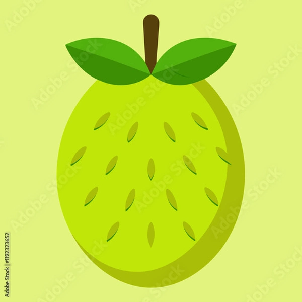 Obraz green breadfruit with leaf