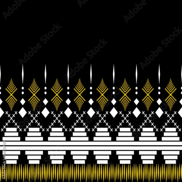 Fototapeta African ethnic traditional pattern. seamless beautiful Kitenge, chitenge style. fashion design in colorful. Geometric circle abstract motif. Floral Ankara prints, African wax prints.