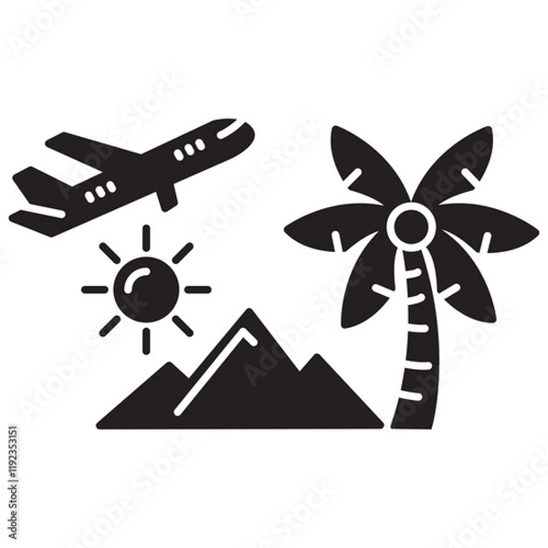 Obraz Travel icon or logo isolated sign symbol vector illustration - high-quality black style vector icons