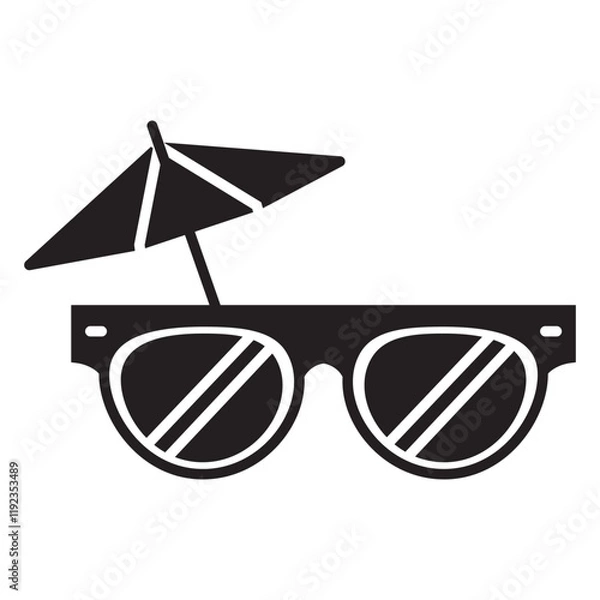 Obraz Sunglasses icon or logo isolated sign symbol vector illustration - high-quality black style vector icons