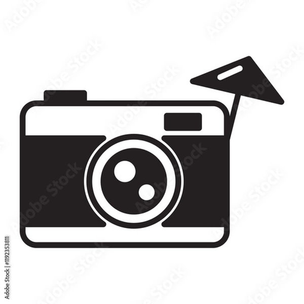 Fototapeta Camera icon or logo isolated sign symbol vector illustration - high-quality black style vector icons
