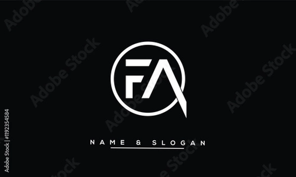 Fototapeta FA, AF Abstract Letters Logo Monogram