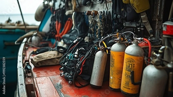 Obraz Scuba diving boat