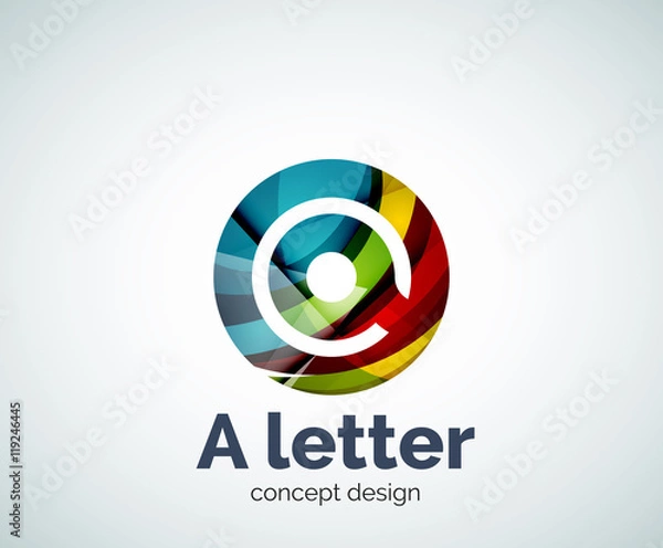 Fototapeta Vector A letter concept logo template