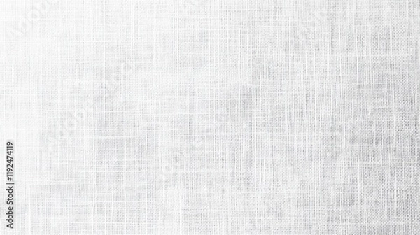 Fototapeta White Linen Texture Background with Subtle Woven Pattern, Close Up Detail.