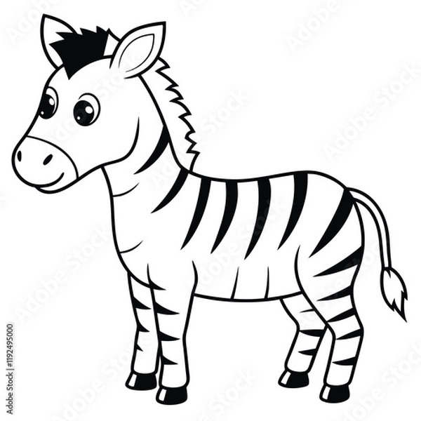 Obraz vector design silhouette of a zebra 