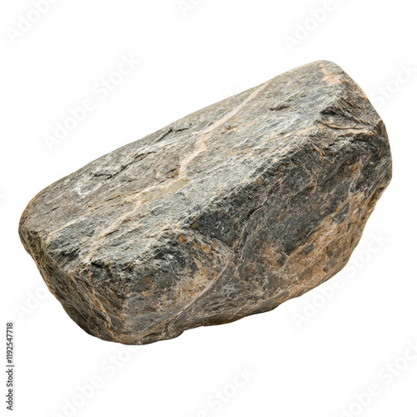 Fototapeta Natural Grey Rock Isolated on White Background for Background Use