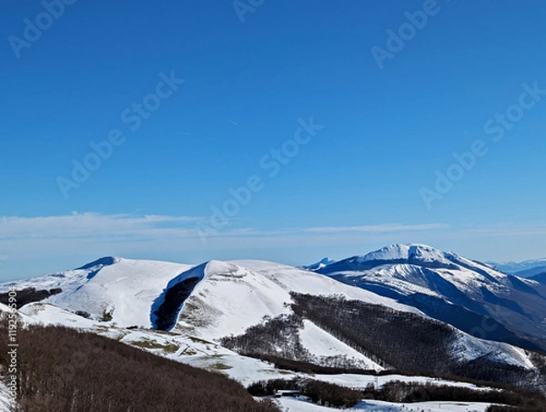 Obraz Vista dalla cima del monte Nerone nelle Marche