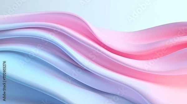 Fototapeta Blurred abstract background idea. Soft flowing waves in gradient colors create a calming, abstract background.
