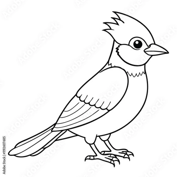 Obraz  cute blue outline for coloring book