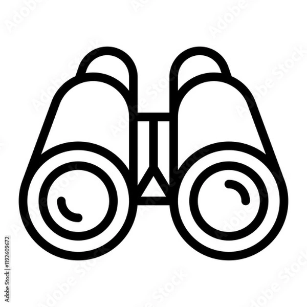 Fototapeta Binoculars Vector Line Icon Design