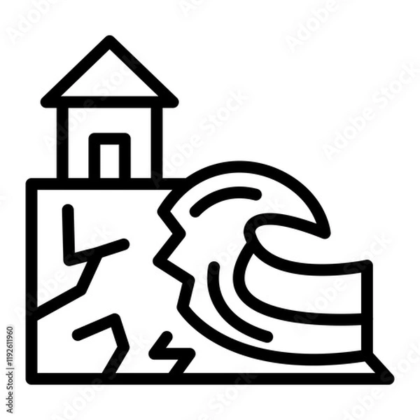 Obraz Erosion Vector Line Icon Design