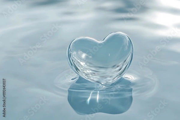 Fototapeta The shape of a love heart, Generative AI	