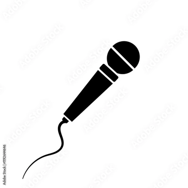 Obraz black microphone icon