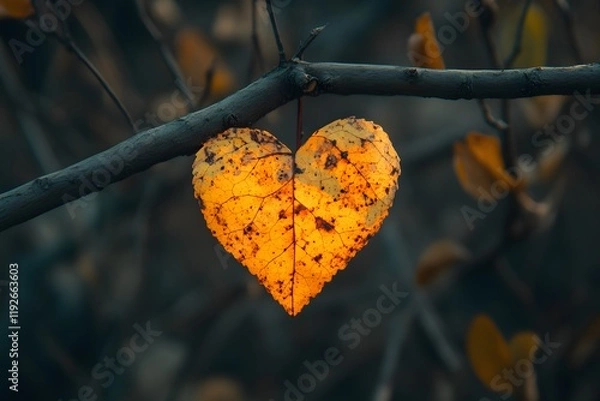Obraz The shape of a love heart. Generative AI	