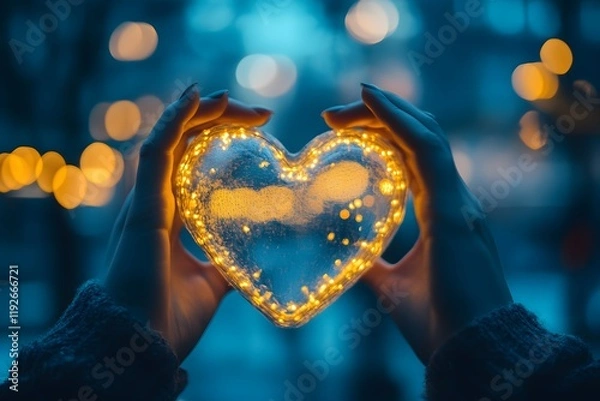 Obraz The shape of a love heart. Generative AI	