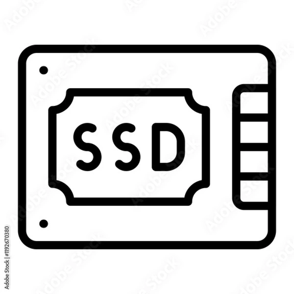 Obraz Ssd Vector Line Icon Design