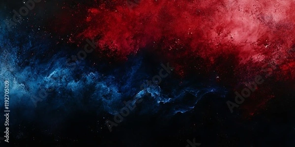 Obraz Background of red and dark blue with space for text