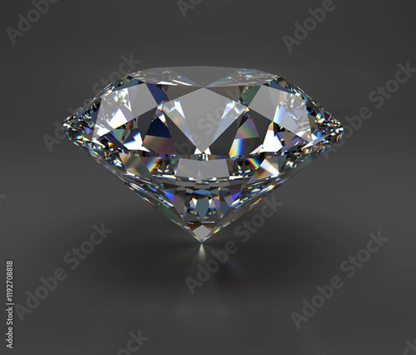 Obraz A diamond on a dark background