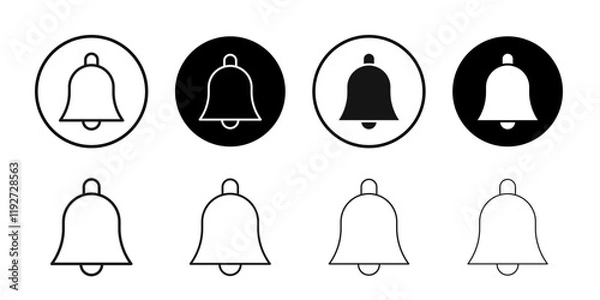 Fototapeta Bell icon Isolated flat vector in outline