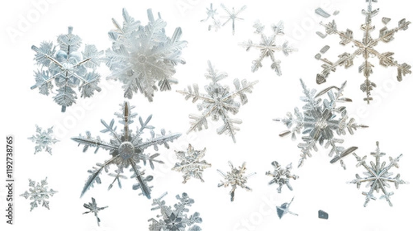 Fototapeta Stunning Snowflake Patterns in Winter