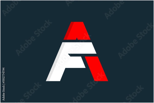 Obraz Initial AF Logo Design Vector