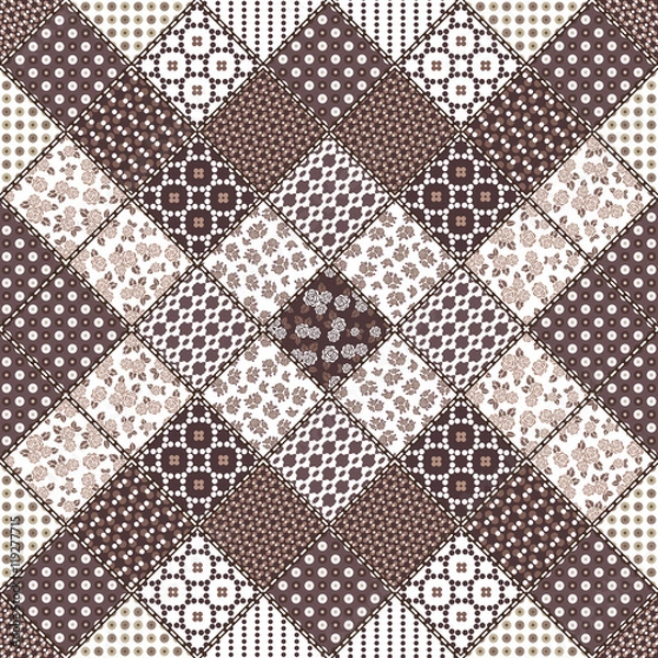 Fototapeta Creative seamless patchwork pattern