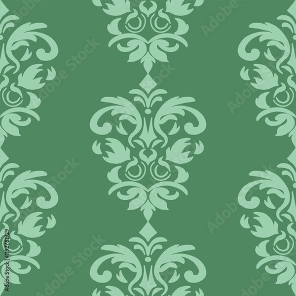 Obraz Vector damask seamless background. Classical luxury old fashioned damask ornament, victorian seamless texture for wallpapers, textile, wrapping. Exquisite floral baroque template.
