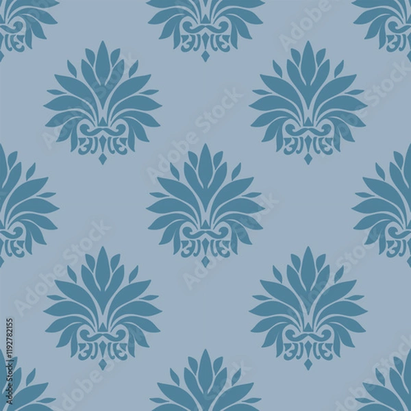 Obraz Vector damask seamless background. Classical luxury old fashioned damask ornament, victorian seamless texture for wallpapers, textile, wrapping. Exquisite floral baroque template.