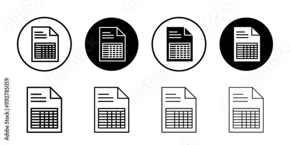 Fototapeta Spreadsheet icon linear logo isolated
