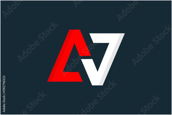 Obraz Initial AJ Logo Design Vector