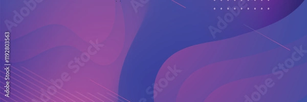 Fototapeta Abstract purple wave background design for website header