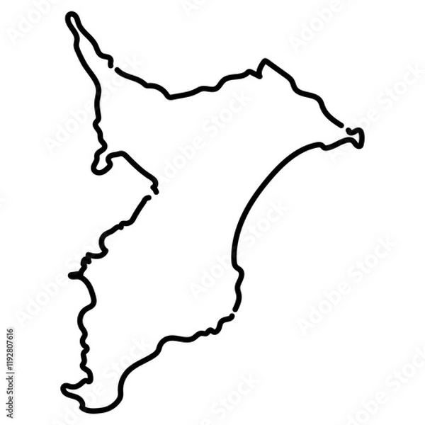 Fototapeta 手書きの日本_千葉県_02